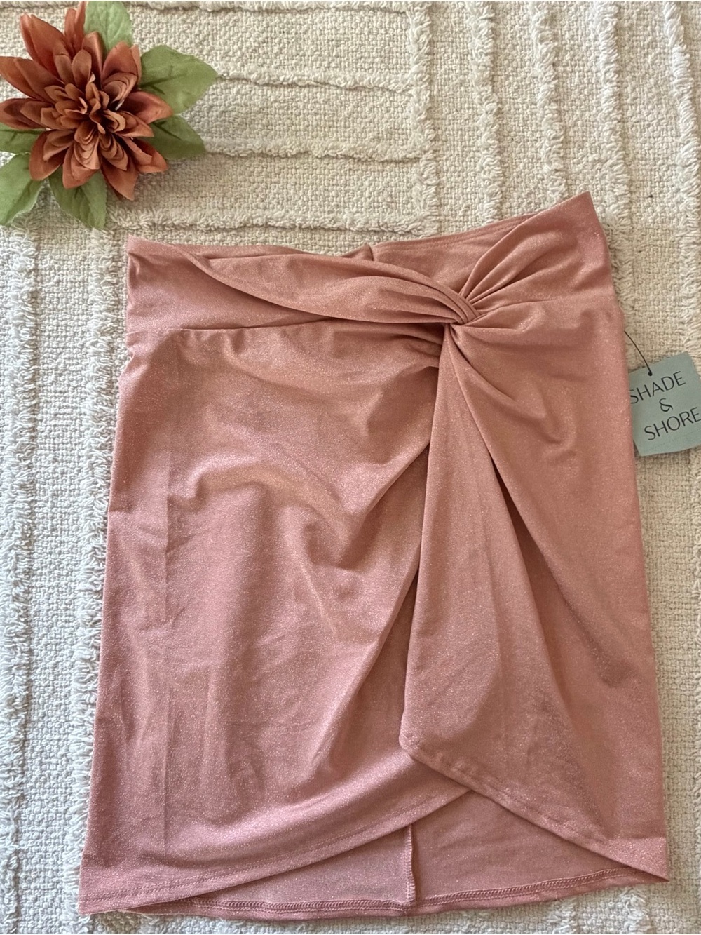 SHADE & SHORE Pink Sarong Swimsuit Skirt Bathing Suit Cover Up- Size XS